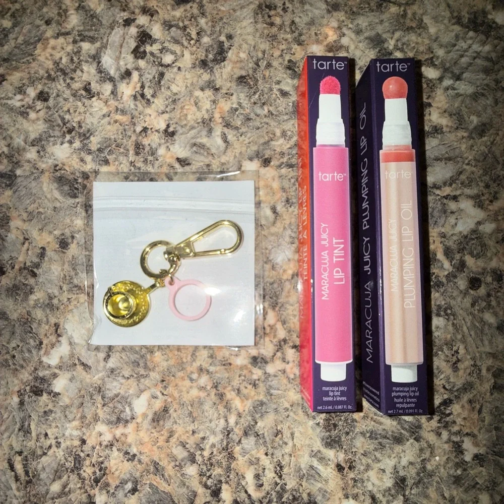 Tarte x Dunkin' Maracuja Juicy Lip Tint & Plumping Oil Duo + FREE charm